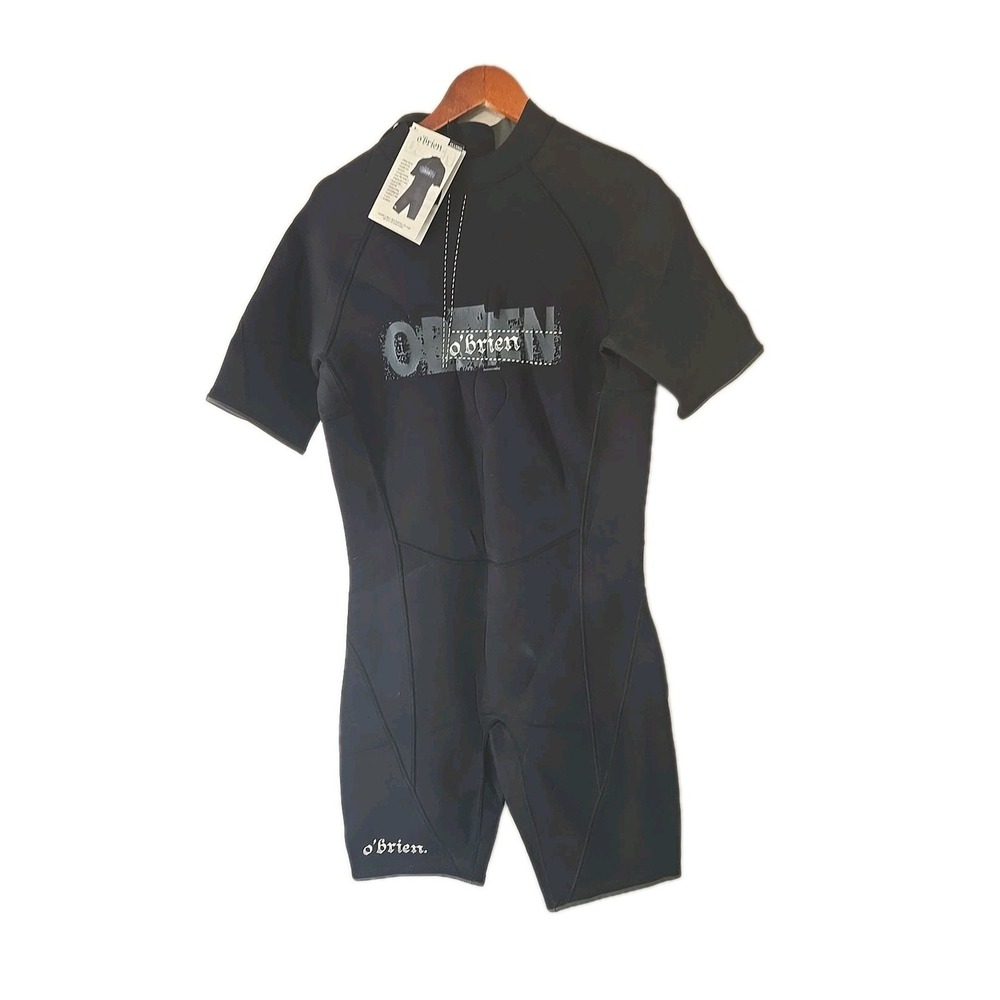 NWT O'Brien Wetsuit Men's XXL Shorty Black Neoprene 2mm Short Sleeve Swim Diving